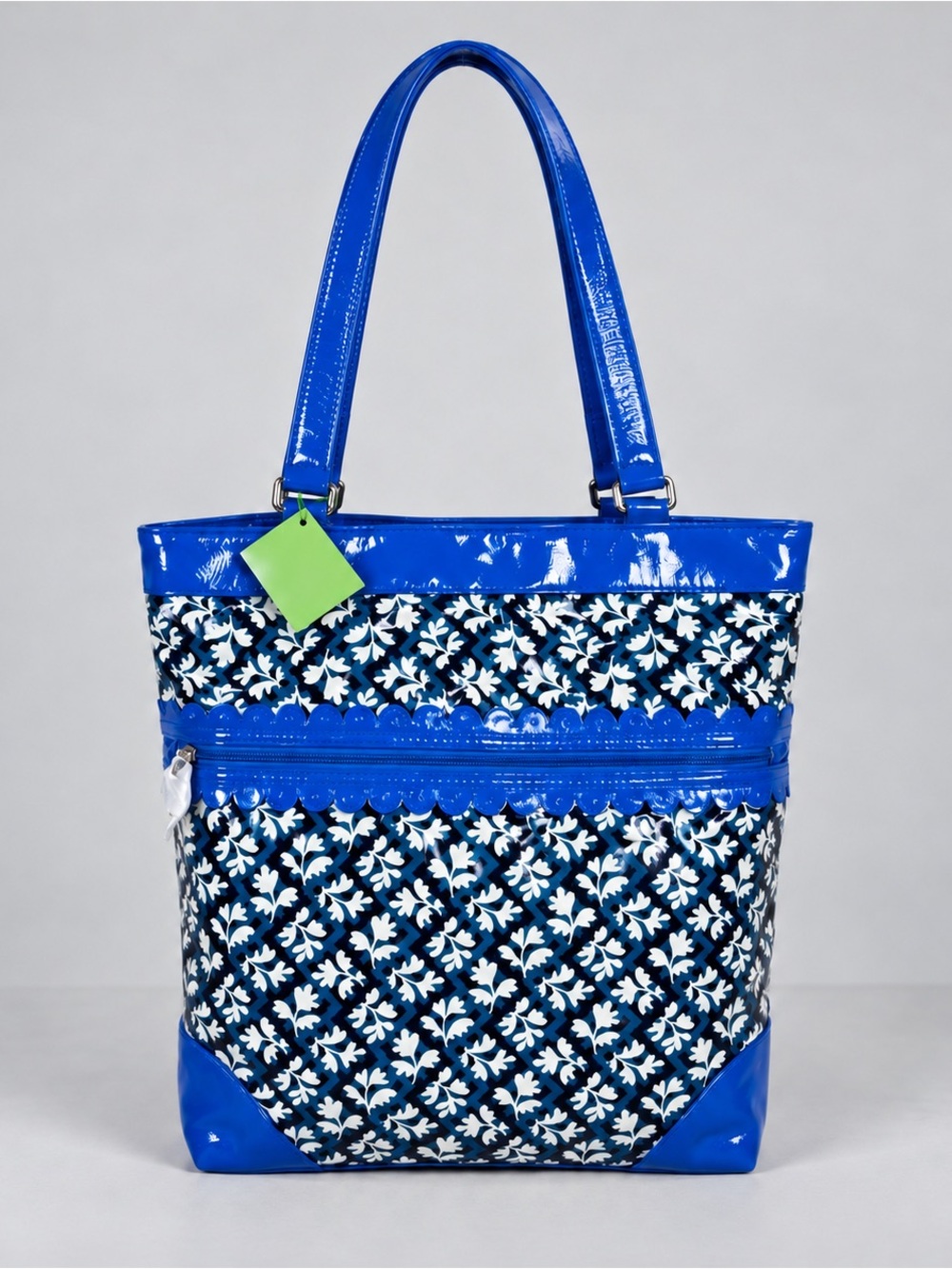 Vera Bradley Everything Nice Tote Blue Lagoon Frill Travel New
